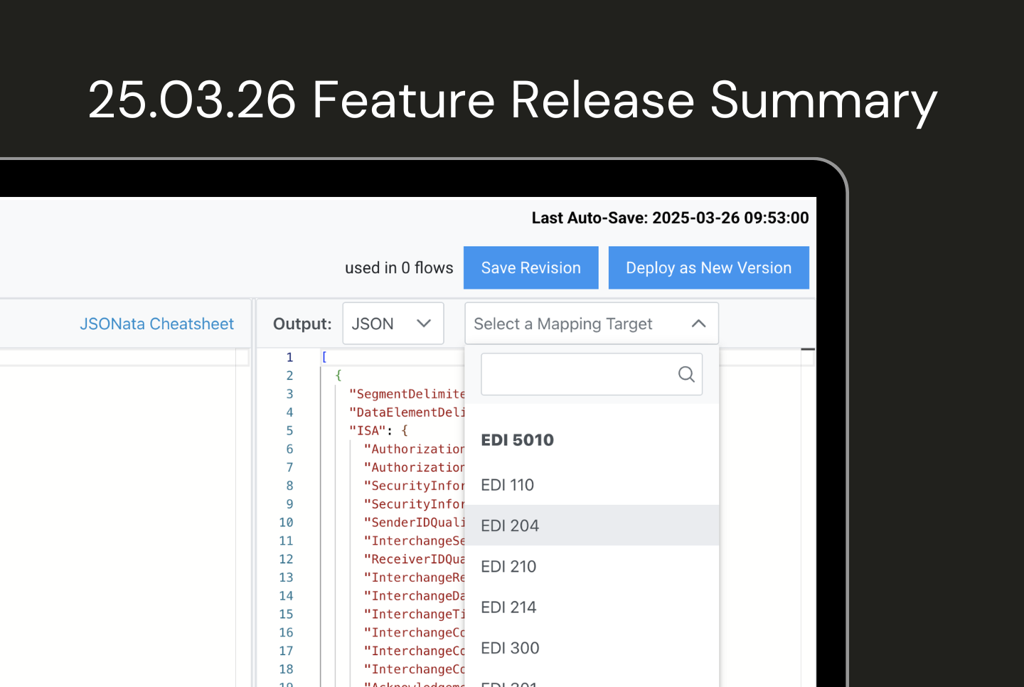 25.03.26 Feature Release Summary