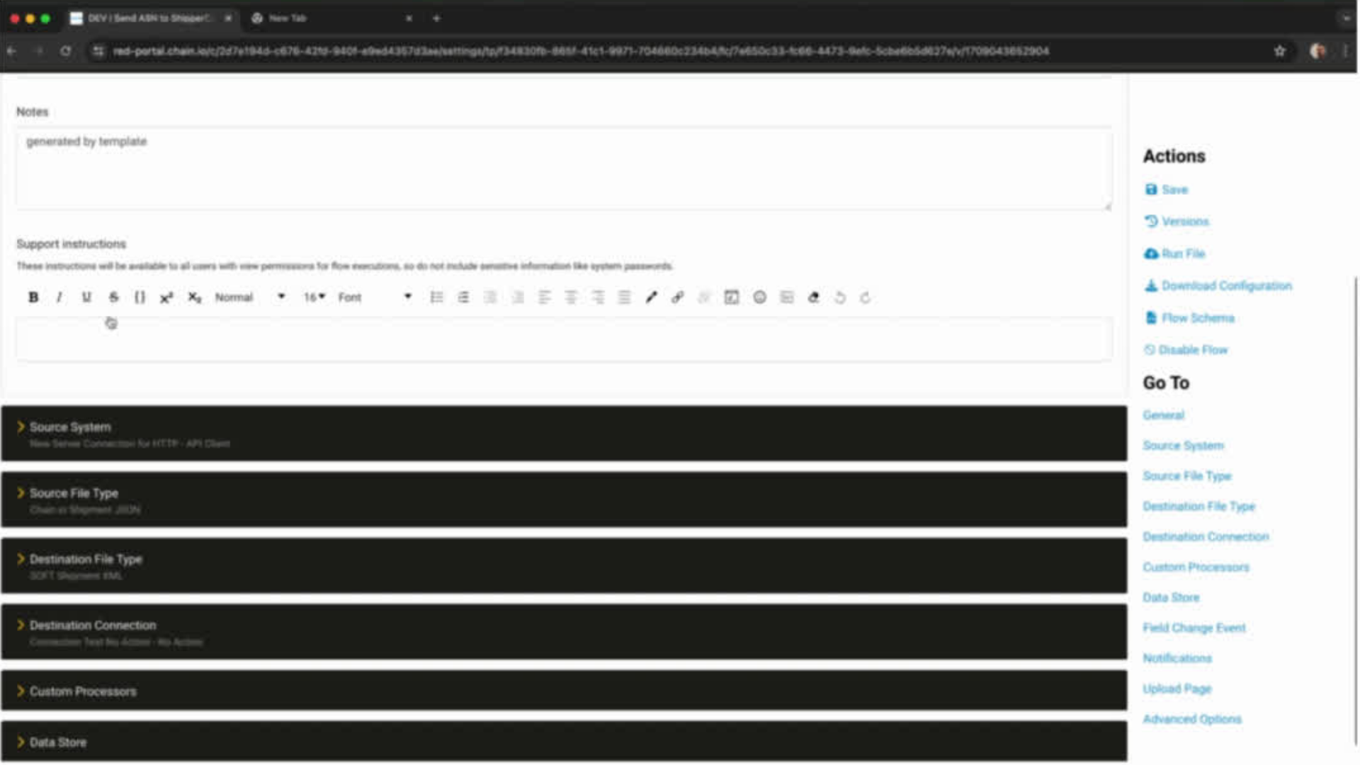 Improved Flow Configuration User Interface