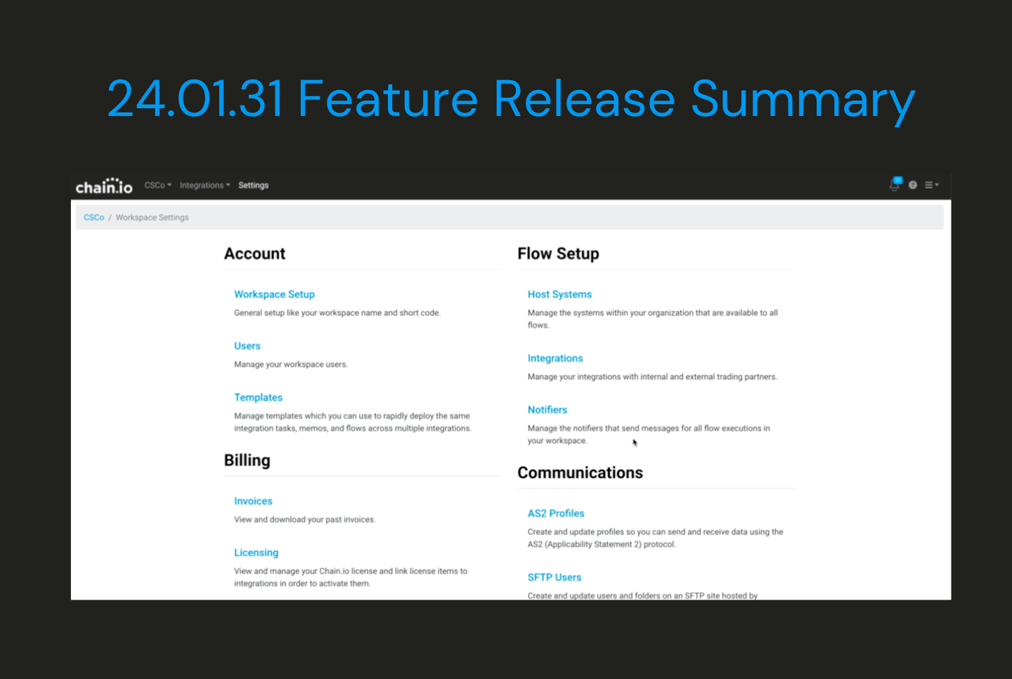 24.01.31 Feature Release Summary