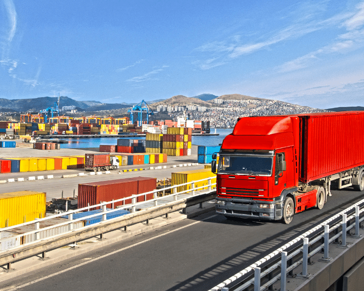 A truck moves freight on a highway. Improve the efficiency of quoting and securing freight insurance.