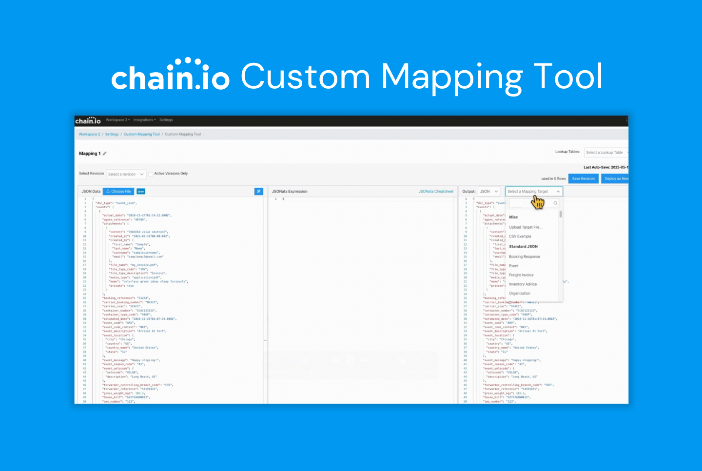chain.io custom mapping tool overview