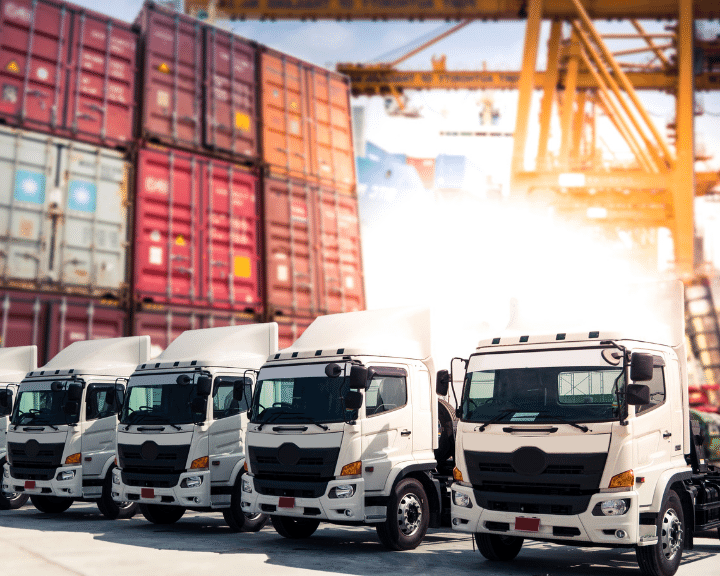 fleet of trucks, Chain.io who can help you Improve booking rates, sales performance, and populate visibility dashboards for improved customer experience by integrating with customizable online booking portals.